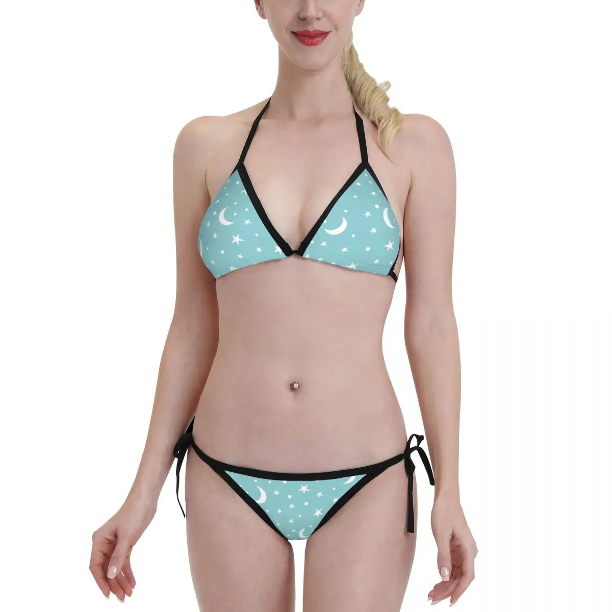 

Stars Sexy Bikini New Thong Swimsuit Female Moon Bathing Suit Summer Biquini XXL