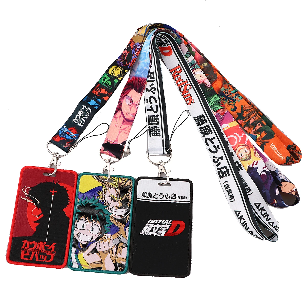 

My Hero Academia Japanese Anime Neck Strap Lanyard for ID Card Key Chain USB Embroidery Badge Holder Keychain Straps Rope