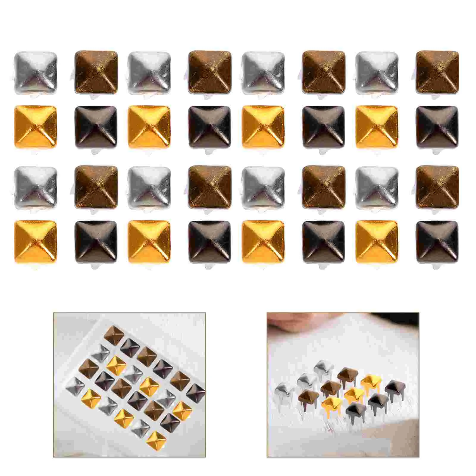 

120pcs Alloy Rivets Claw Studs Doll Hats Rivets Doll Clothes Button Decors