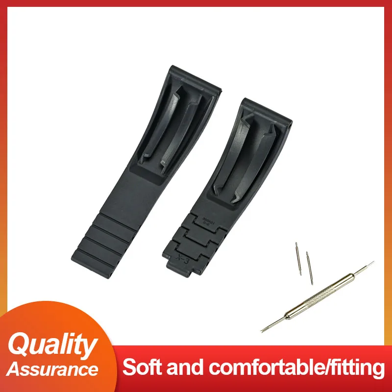 New 20mm 21mm Waterproof Rubber Watch Band For Rolex Watch Silicone Strap