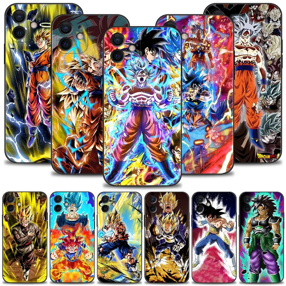 

Phone Case for iPhone 13 11 12 Pro XS Max X XR 13mini 8 7 Plus 12mini SE 6 6S Cover Silicone Bumper Super Son Gokus Dragon Ball
