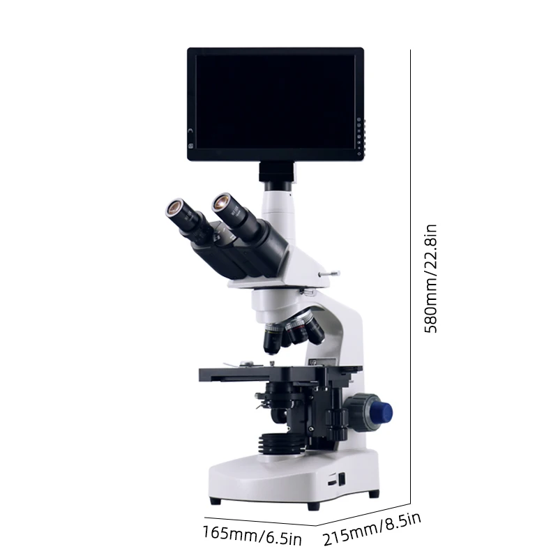 Профессиональный лабораторный биологический HD-микроскоп 40X-1600X композитный