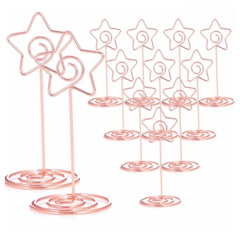 

12Pcs Table Number Holders,3.35 Inch Place Card Holders,Table Number Stands,Photo Picture Holders for Wedding, Party