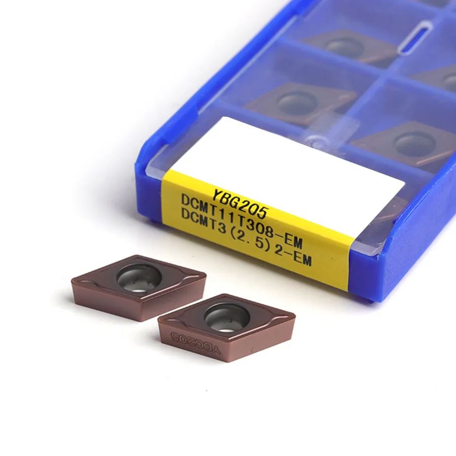 

CNC Lathe Tools Cutting Blade DCMT11T304-EM YBG205 DCMT11T308 EM YBG205 High-quality Carbide Turning Inserts For Stainless Steel