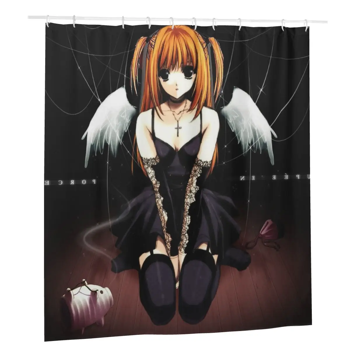 

Death Note Shinigami Shower Curtains Bathroom Shower Polyester Waterproof Bath Curtains Anime Misa Amane Anti-peeping Curtain