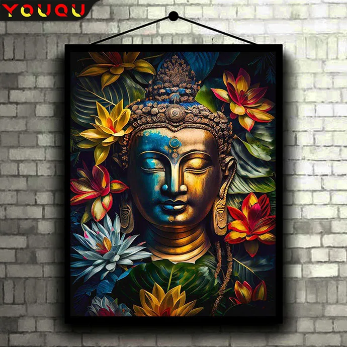 

YOUQU Religious Series 5d Diamond Painting Buddha Diamond Embroidery 5D Mosaic Picture DIY Rhinestone Home Decoration