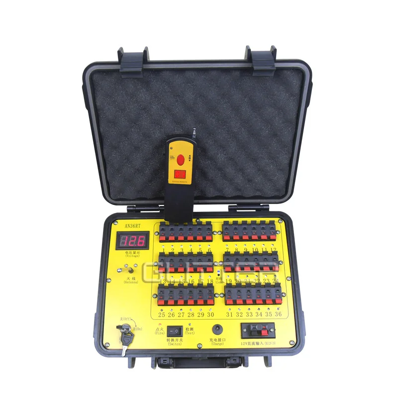 

AN36RT Digital remote control 36 channel professional fireworks firing system with connection igniter