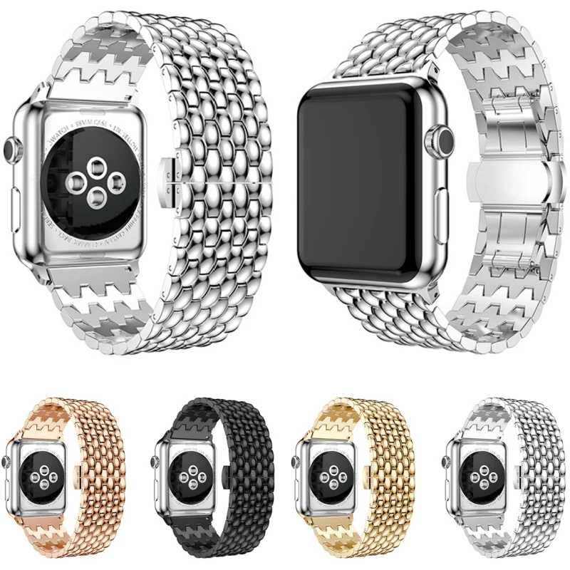 Ремешок из нержавеющей стали для Apple watch band 38 мм 42 металлический спортивный
