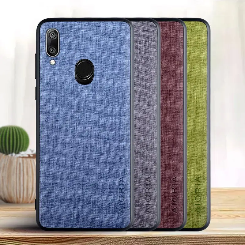 

Cross pattern waterproof case for Huawei Y7 Prime 2019 case cover,TPU+PU 2in1 Material