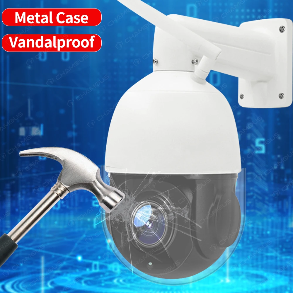 CamHi WiFi Camera 4G Outddoor Video Surveillance 30X Auto Focus Zoom 5MP PTZ Home Suecirty Portection FTP POE NVR Metal |