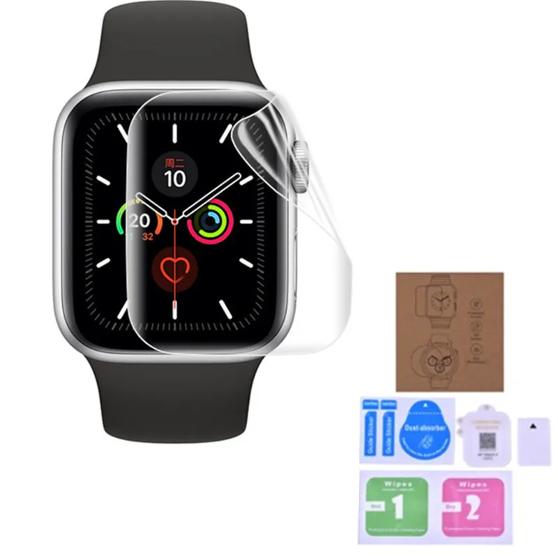 

Screen Protector Clear Full Coverage Protective Film for iWatch 4 5 40MM 44MM Not Tempered Glass for Apple Watch 3 2 1 38MM 42MM