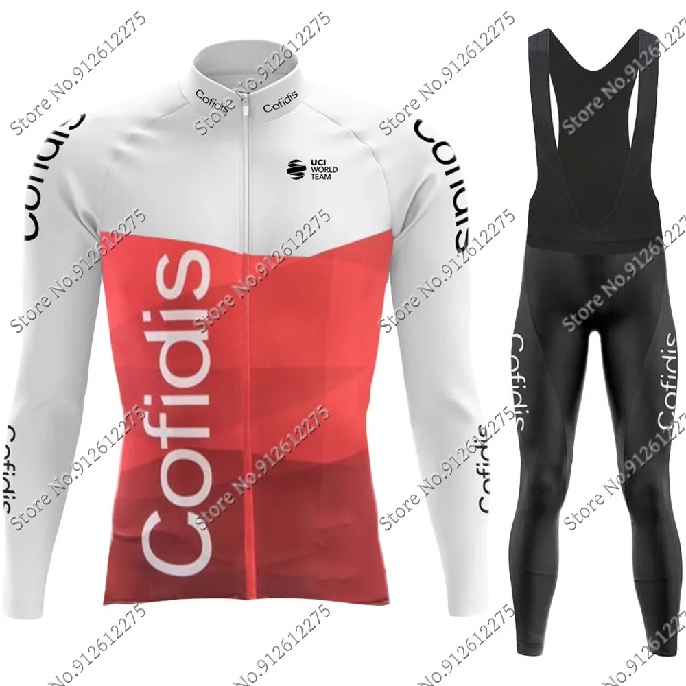 

New CofidisTeam 2022 Men Cycling Jersey Set Summer Long Sleeve Cycling Clothing Road Bike Shirts Suit MTB Maillot