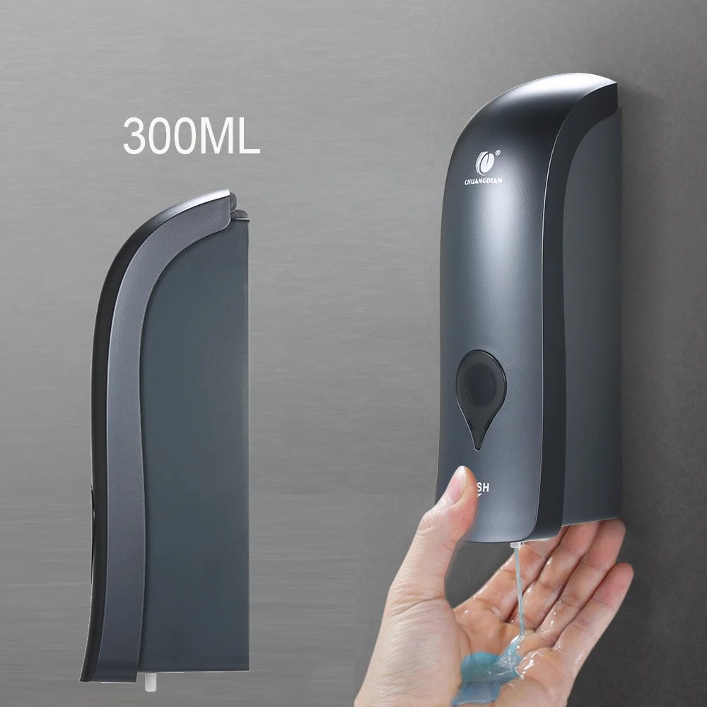 

300ml Soap Dispensers Automatic Liquid Soap Dispenser No Drilling Wall Mounted Single-Head Manual Bathroom Shower Gel Shampoo