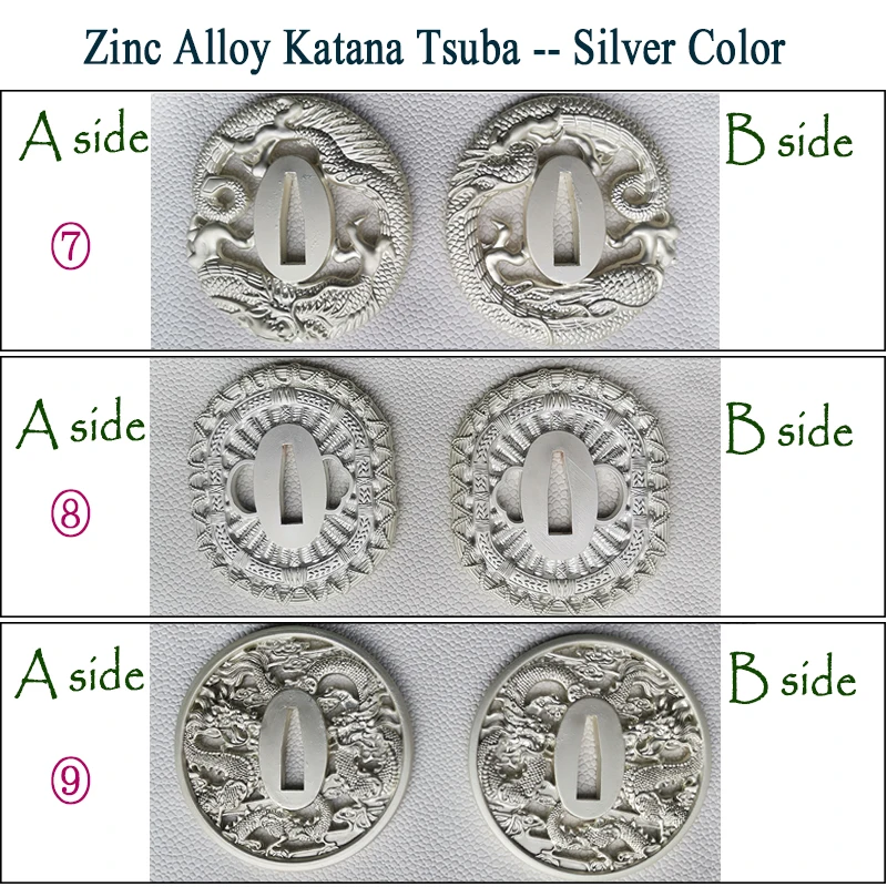 Специальный подарок-Цинковый Сплав Tsuba серебряная полая защита для японского