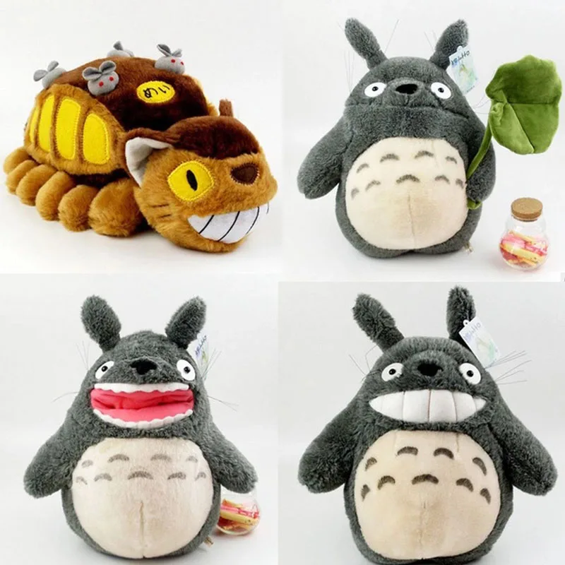 

40CM Animation Bus Cute Totoro Doll Cartoon Anime Totoro Tram Kawaii Toys For Children Birthday Xmas Gift Collectible Decoration