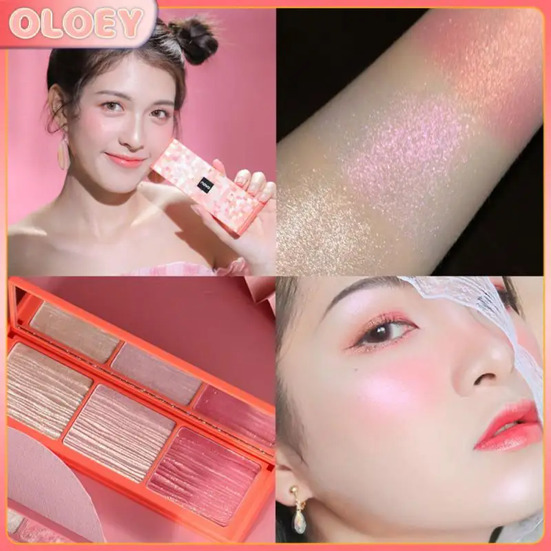 

Newly Shiny Powder Highlight Blush Combination Makeup Palette 3 Colors Brightening Repairing Mashed Potato Pearl Facial Makeup