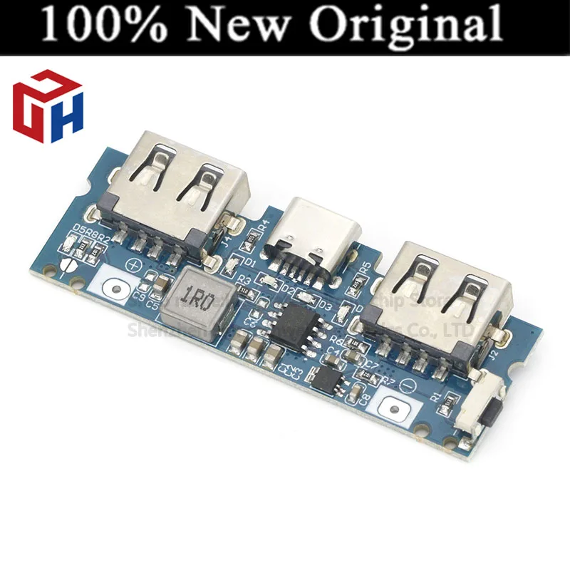 

Type-c charging port Dual usb charging bank power board booster module 2.4A mobile power supply DIY motherboard 5V