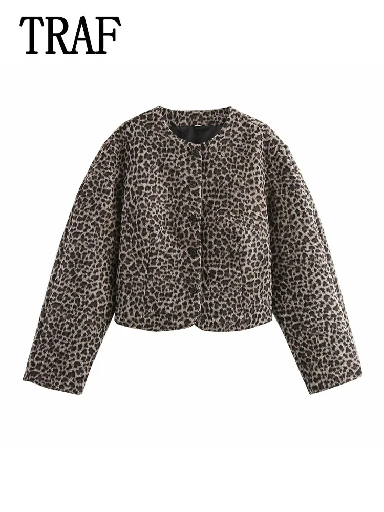 TRAF женские комплекты мини-юбки с животным принтом модный однобортный короткий
