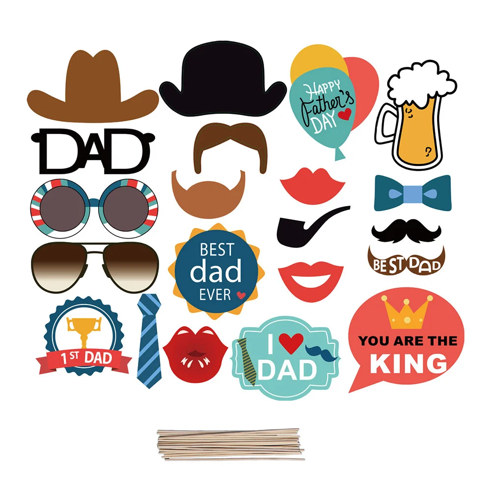 

21pcs Photo Taking Props Creative Party Supplies Photograph Props Photo Props Camera Props for Party Festival