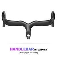 carbon fibre bicycle handlebar road bicycles carbon handlebar integrated road handlebarbent bar 400420440mm