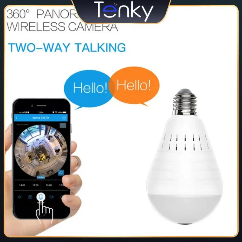 

Wireless Fisheye 360 Panoramic Security Camera Baby Monitor Wifi Surveillance Camera Two-way Bulb Camera Camera 960p Ip Camera