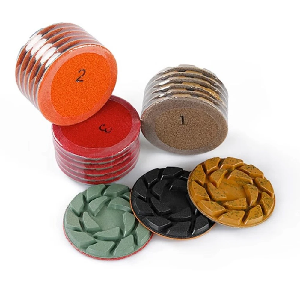 1 шт. 4 дюйма 100 мм сухой/влажный алмаз 3-ступенчатые полировальные диски
