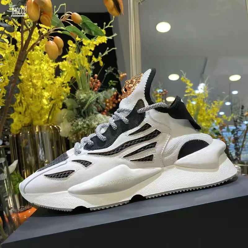 

Summer reflective men's shoes brand Father shoes summer mesh breathable shoes leather running shoes