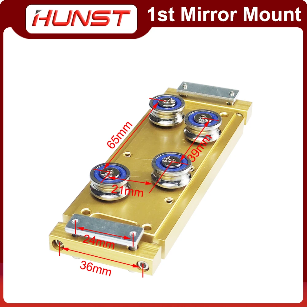 HUNST Gold Color Y Axis Inner Guide Rail Slider With Four Wheel Guide Rail Block For Laser Engraving Cutting Machine Spare Parts enlarge