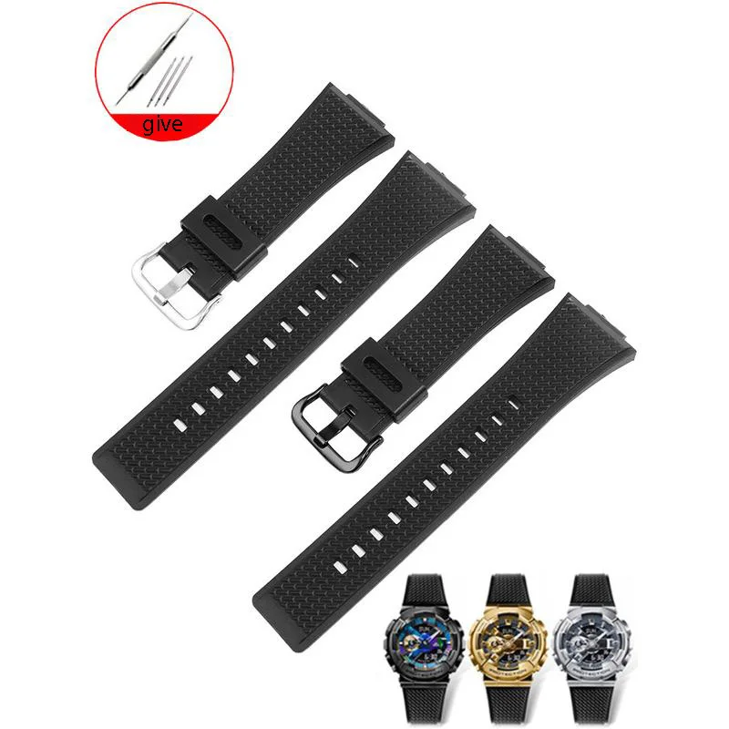 

Silicone Watchstrap Suitable For CASIO G-Shock GM-110 Metal Sports Stainless Steel Strap 16mm