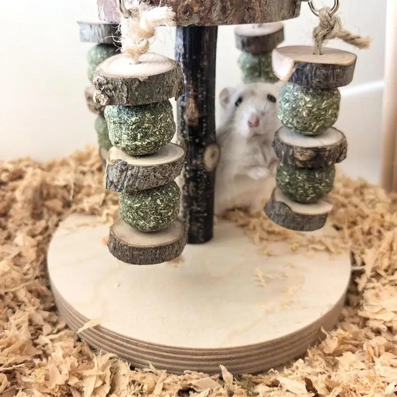 w gryzieniu dla chomików Drewniana zabawka do żucia Wielofunkcyjna królików Zabawki wzbogacające Chomik