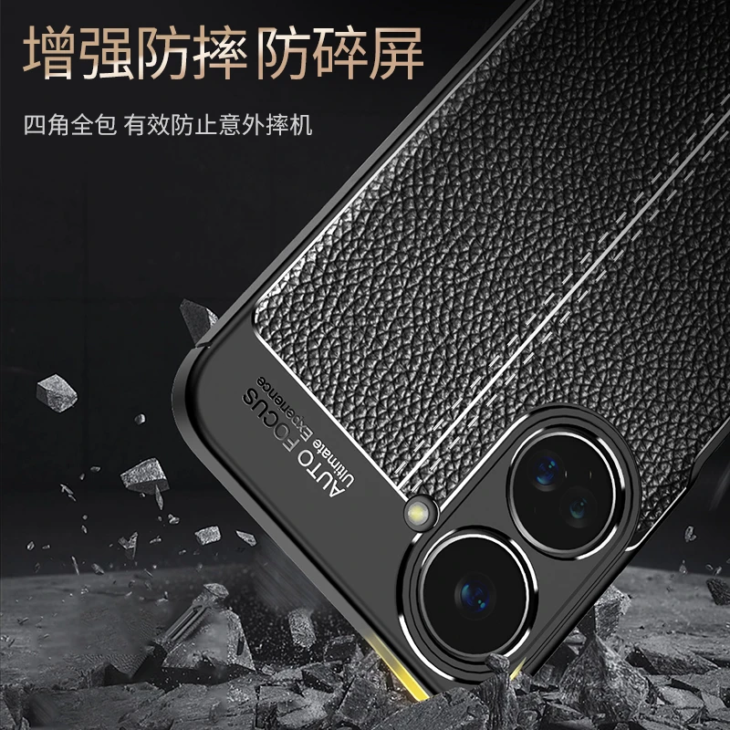 For OPPO Realme 10 Pro Case Cover For Realme 10 Pro Plus Capa New Original Shockproof Back Soft TPU Leather Fundas Realme 10 Pro