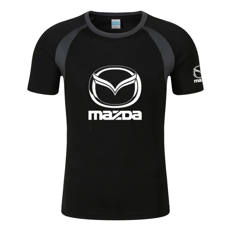 

2022 летняя футболка с логотипом Mazda, Высококачественная Хлопковая мужская однотонная Дизайнерская футболка с круглым вырезом, Повседневные ...