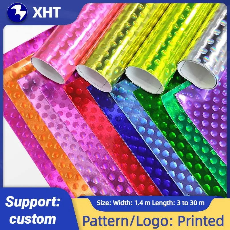 

polka dot pattern Mirrored Faux PU Leather Synthetic 30x134cm Roll Leatherette Fabric Craft Cloth DIY Bows Making Earring