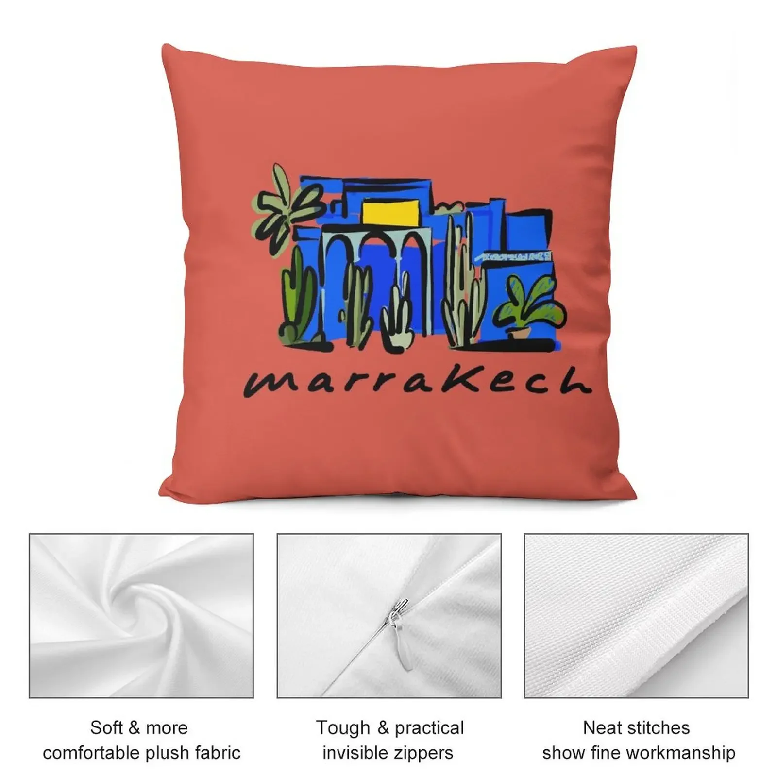 Наволочка Jardin Majorelle Marrakech с логотипом аниме-девушкой