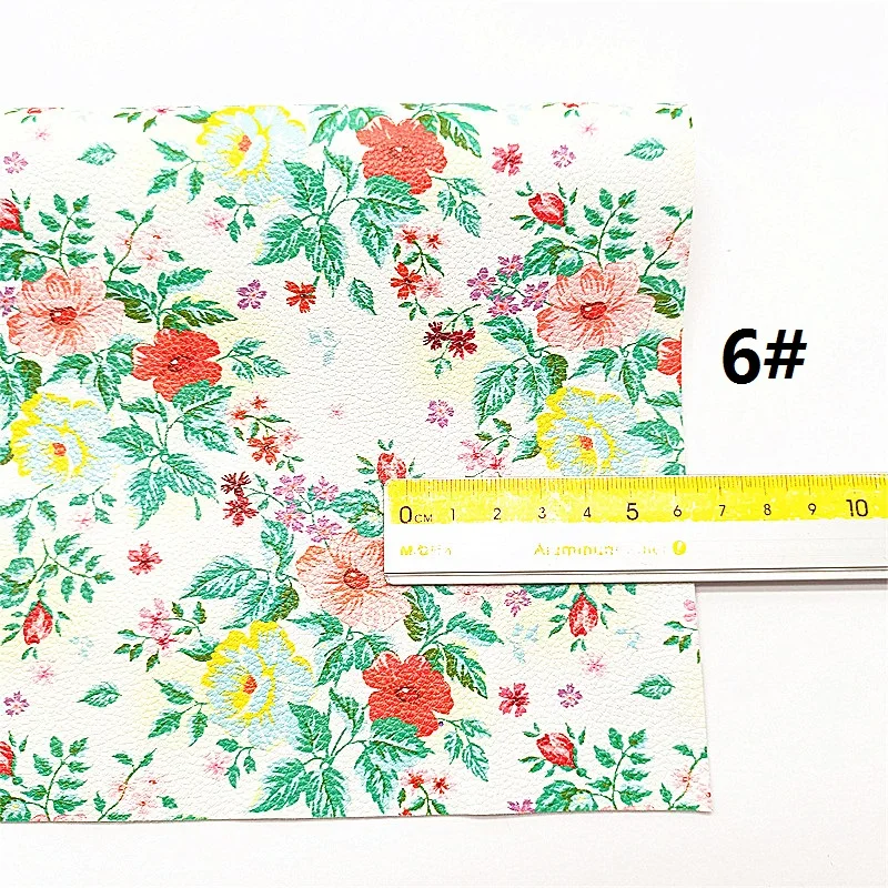 Листы из синтетической кожи с различным цветочным принтом фетровая подложка