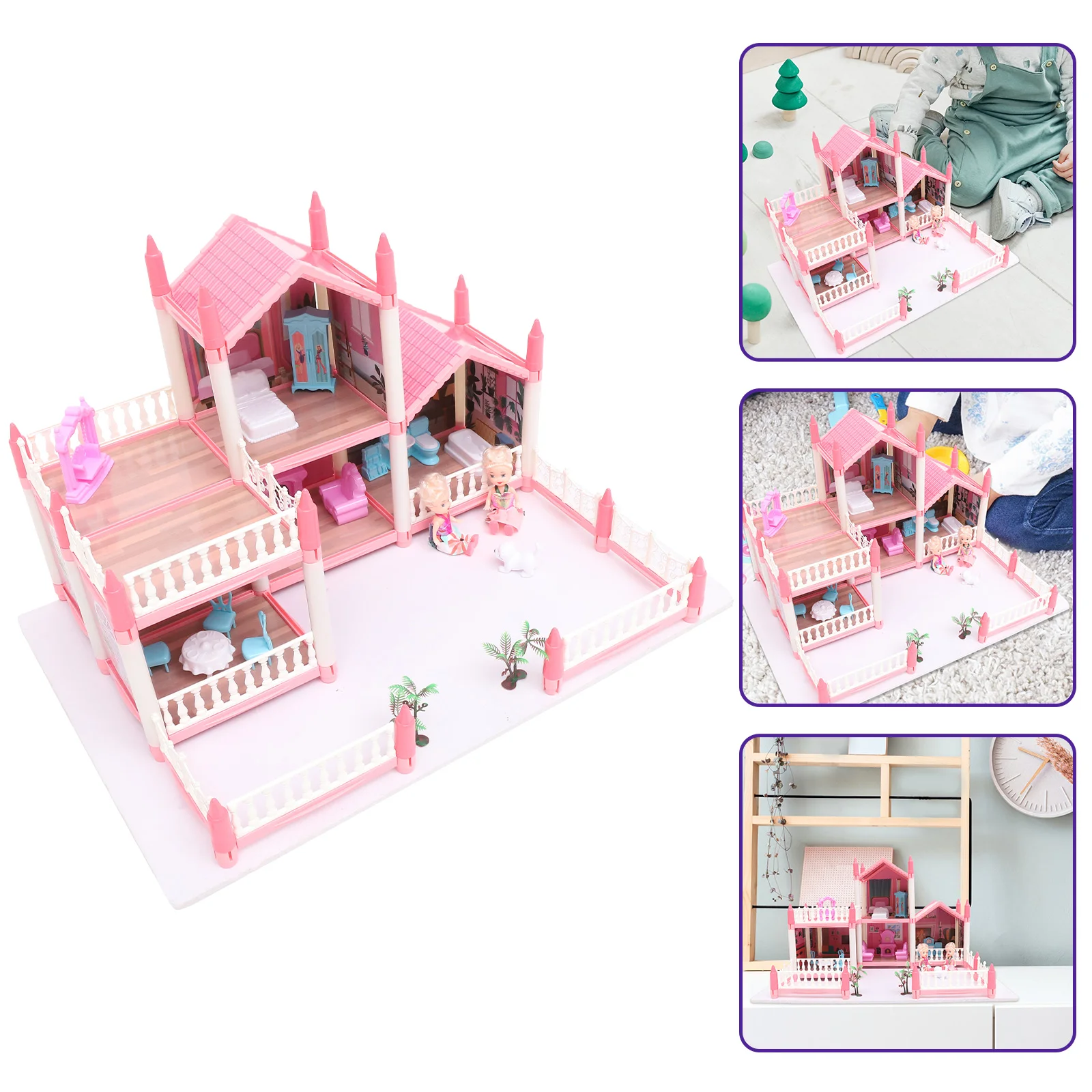 

Miniature House Perfect Gift Children Favor Toys Girl DIY Big Castle Girls