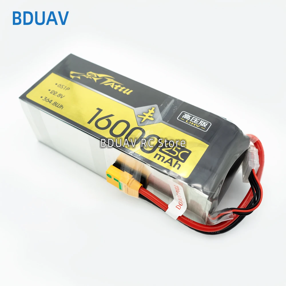 

Tattu UAV LiHV Lipo Battery 16000mAh 6S 22.8V 25C For E410P 10KG E610P Agricultural Drone Aircraft Experimental Robots Dynamics
