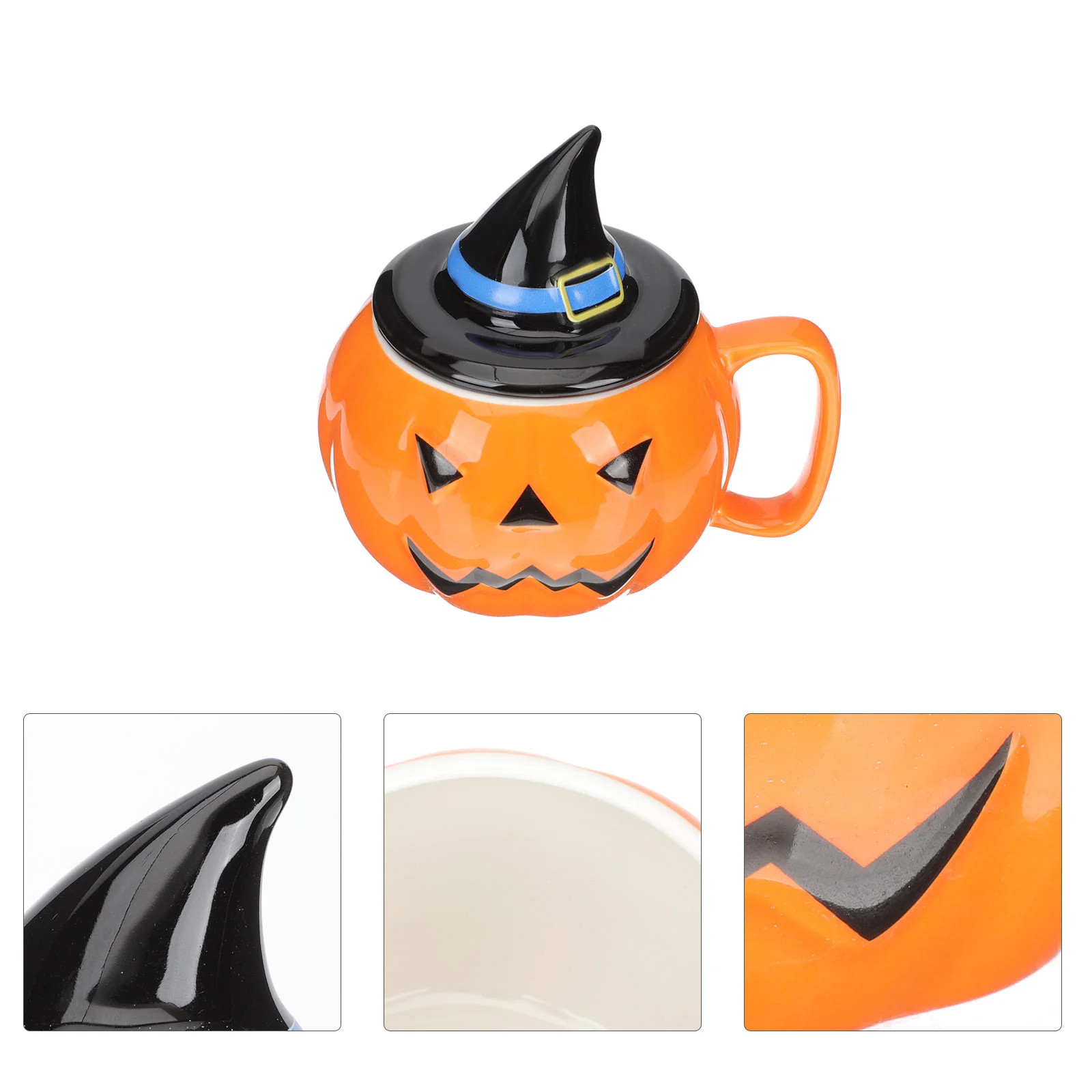 

Cup Mug Pumpkin Coffeeceramic Mugs Cups Teawater Soup Lidparty Autumn Cute Drinking Fun Ghost Office Favor Jack Themelantern