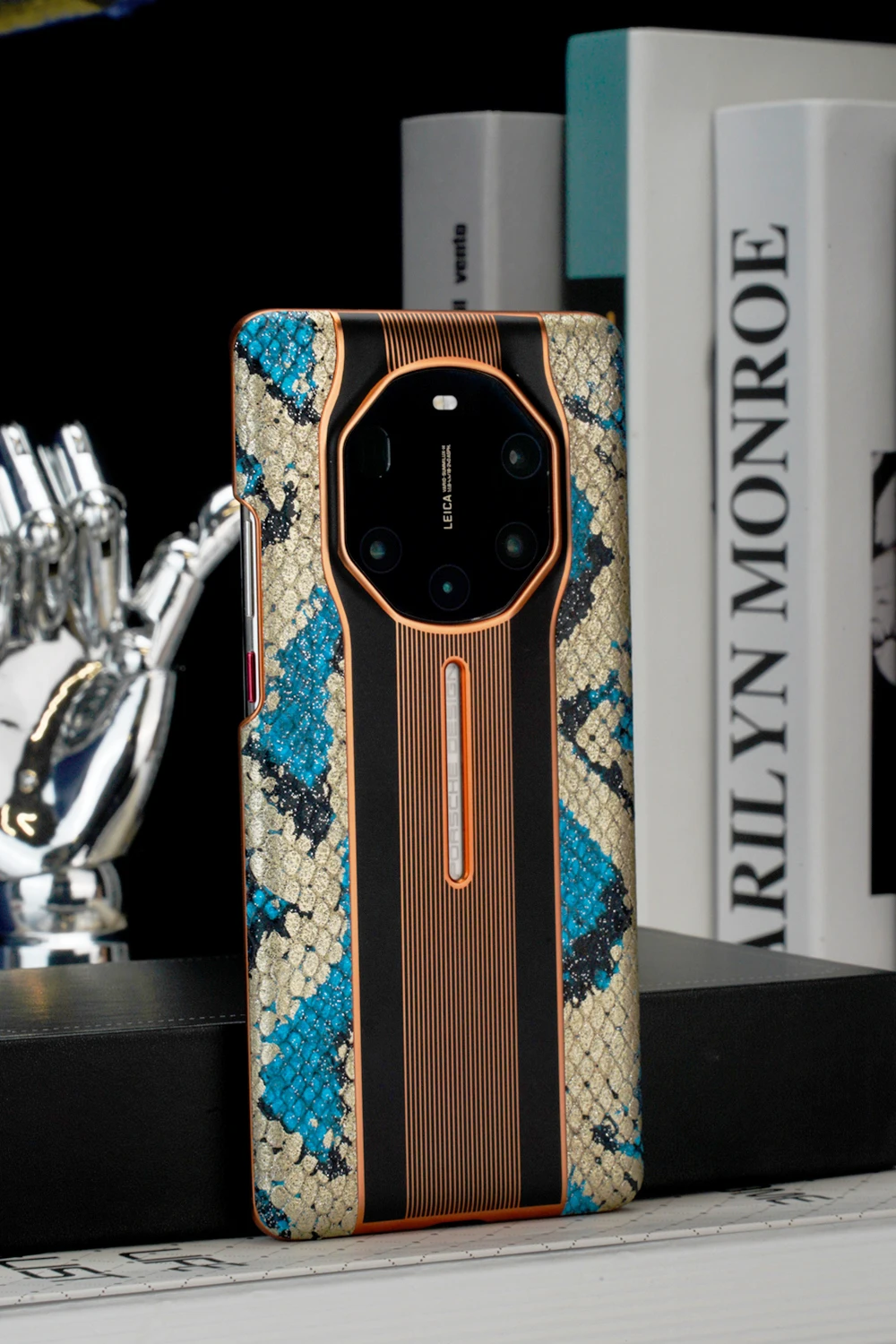 Чехол из натуральной кожи с крокодиловым узором для Huawei Mate40RS MATE50RS MATE60RS