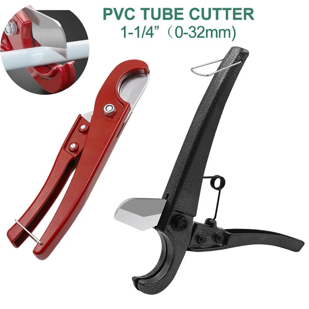 

PVC Pipe Cutter 3-32mm 1-1/4" Scissors Pipe Shear PVC PU PP PE PEX Hose Cutting Hand Tool Scissors Pipe Shears Rubber Hose