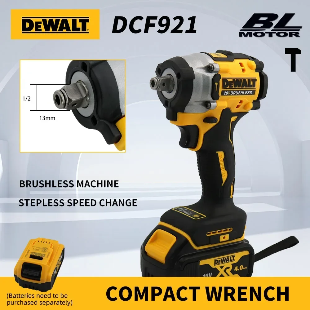 DEWALT DCF921 ATOMIC 20 В MAX Аккумуляторный ключ ударный 1/2 дюйма Ключ для зарядки с