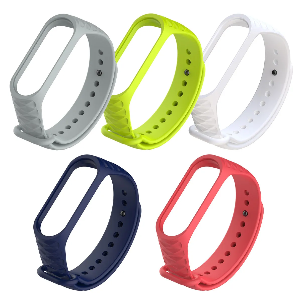

5 шт., сменные браслеты из мягкого силикона для Xiaomi Mi Band 4