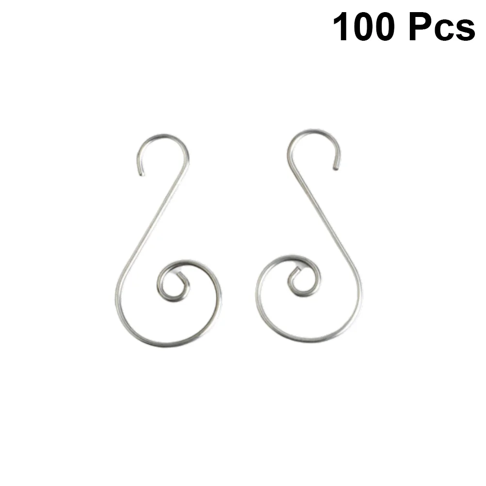 

Hooks Christmas Hangersshaped Ornament Tree Hanger Wreathswirl Holidaysteel Metal Wire Hanging Hook Bauble