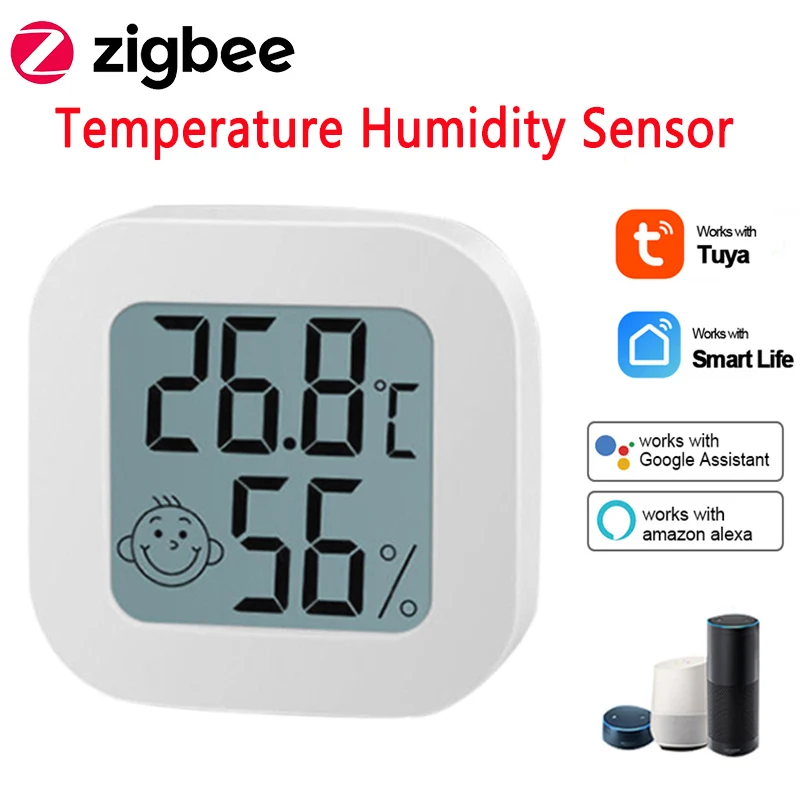 

Датчик температуры и влажности Tuya ZigBee, комнатный термометр, гигрометр с поддержкой Alexa Google Smart Home, 1/2/3 шт.