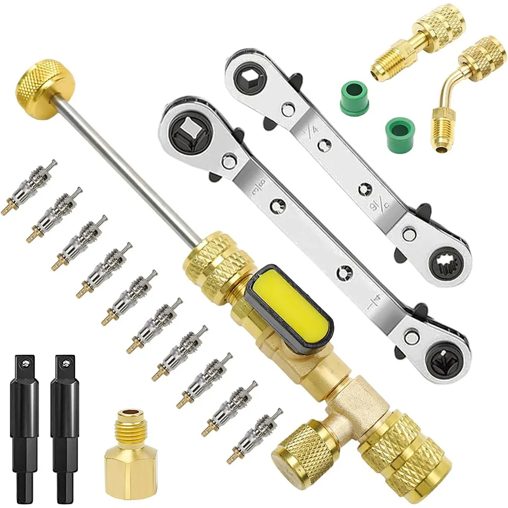 Сервисный ключ с храповым механизмом HVAC адаптеры для шестигранных бит латунные