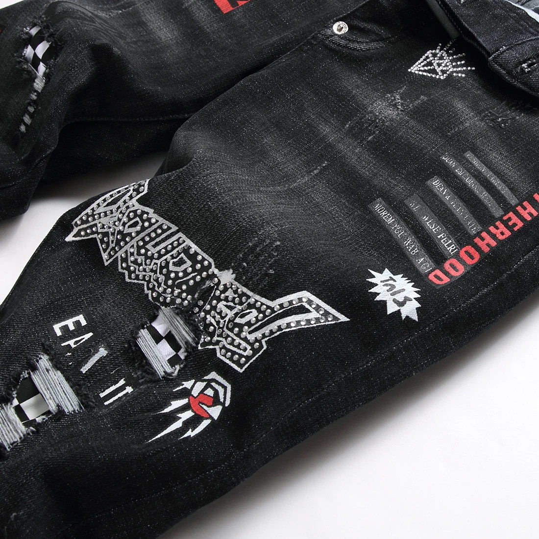 2023 New Casual Business Designer Y2k Vintage Style Men Jeans Hip Hop Youth Streetwear Male Black Denim Pants Big Size Trousers