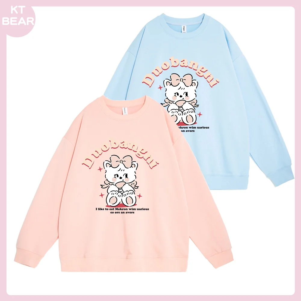 

New Mikko Print Tops Hooded Women Autumn Winter Aesthetic Loose Sweatshirts 2023 Y2K Cute Pullovers Fashion Clothes Warm Top