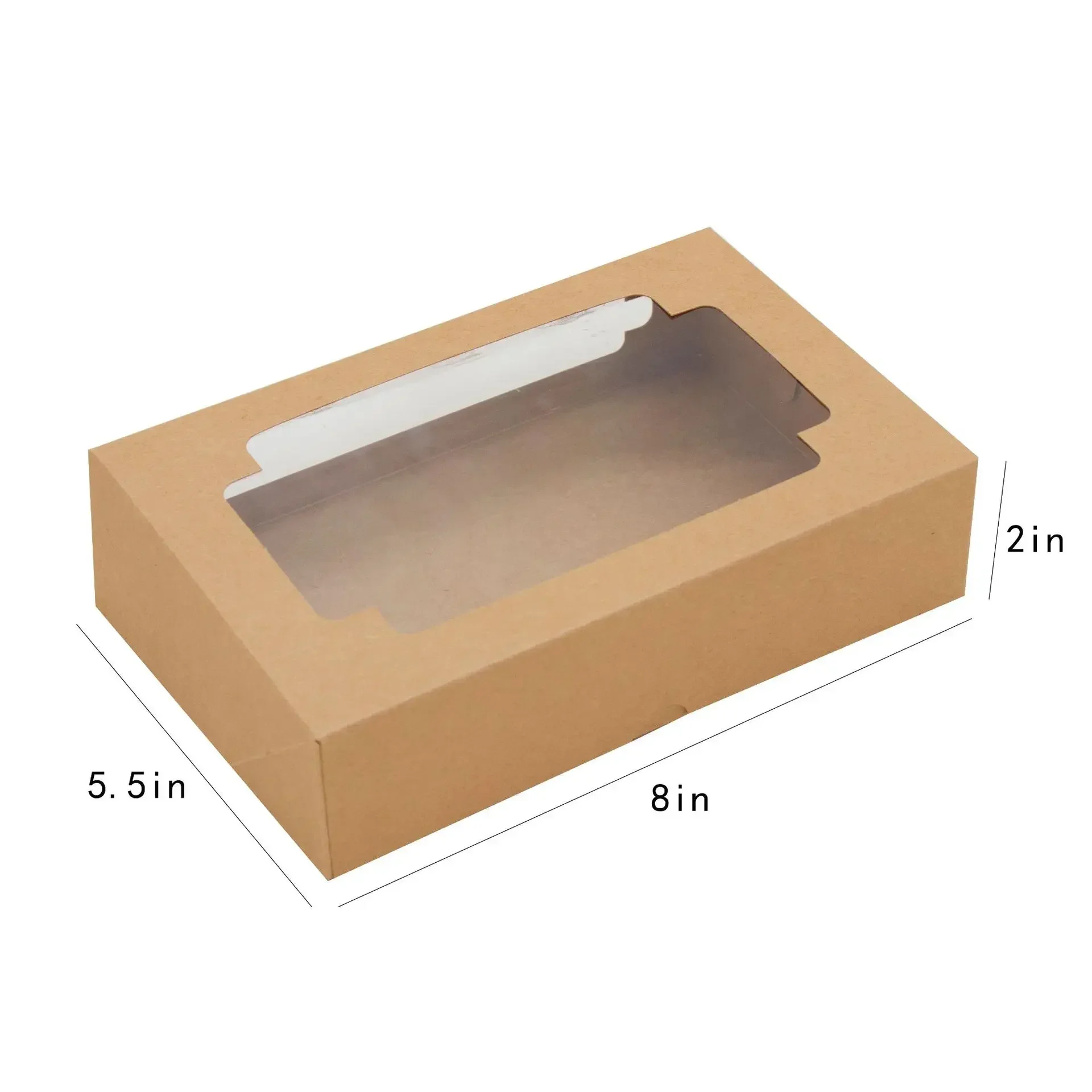 10 шт. белые коричневые бумажные коробки для торта и упаковка подарочная коробка