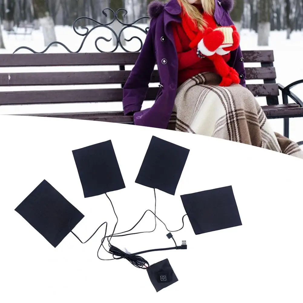 Коврик с подогревом 4 в 1 USB из углеродного волокна