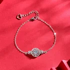 Женский браслет с муассанитом, серебро 925 пробы, 18 К